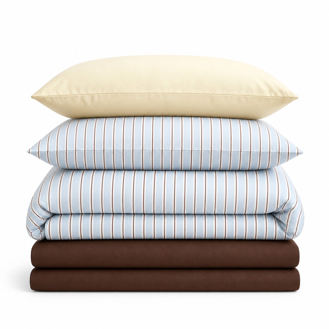 Sky Blue Striped Bedding Set