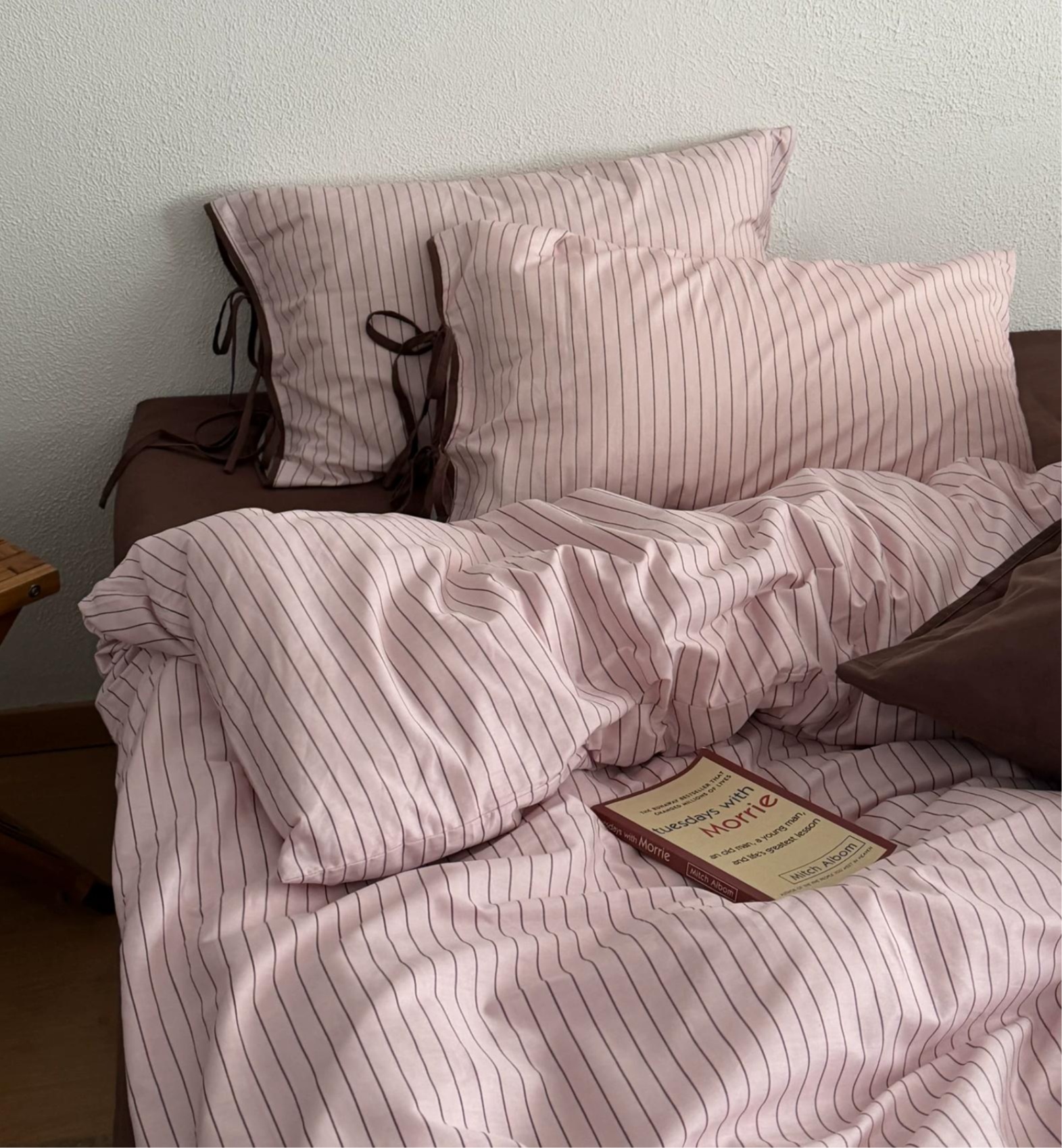 Striped bedding bedroom scene 3