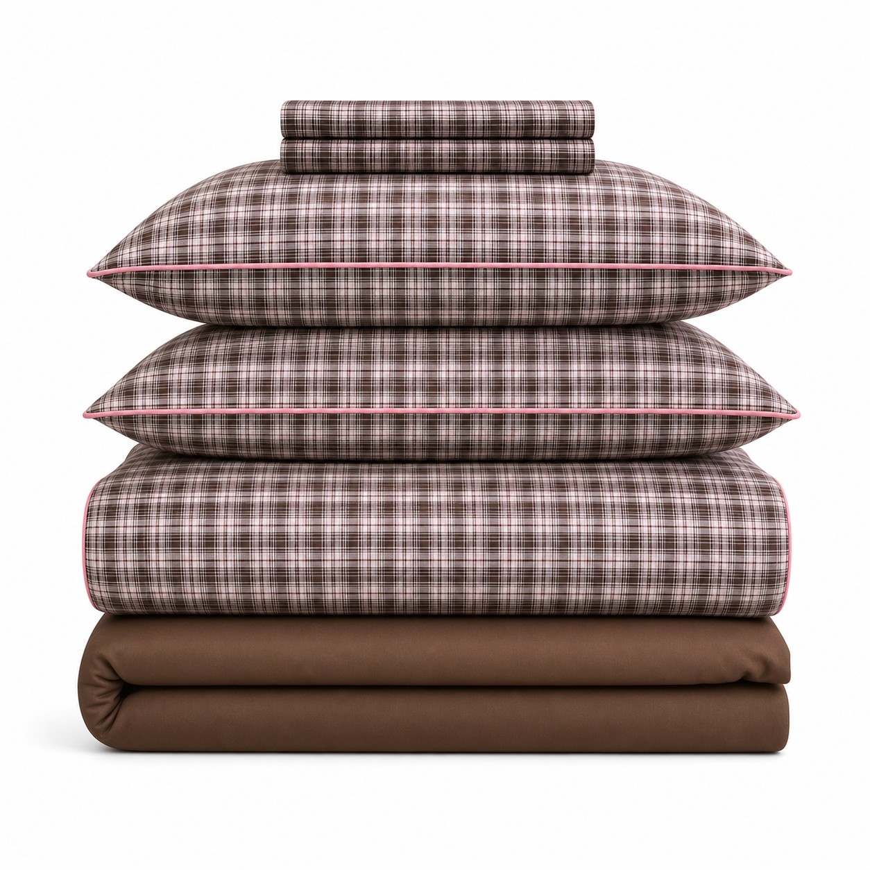 Retro Inspired Plaid Cotton Bedding Set